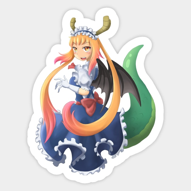 Tohru - Miss Kobayashi's Dragon Maid Sticker by Razicat_Art